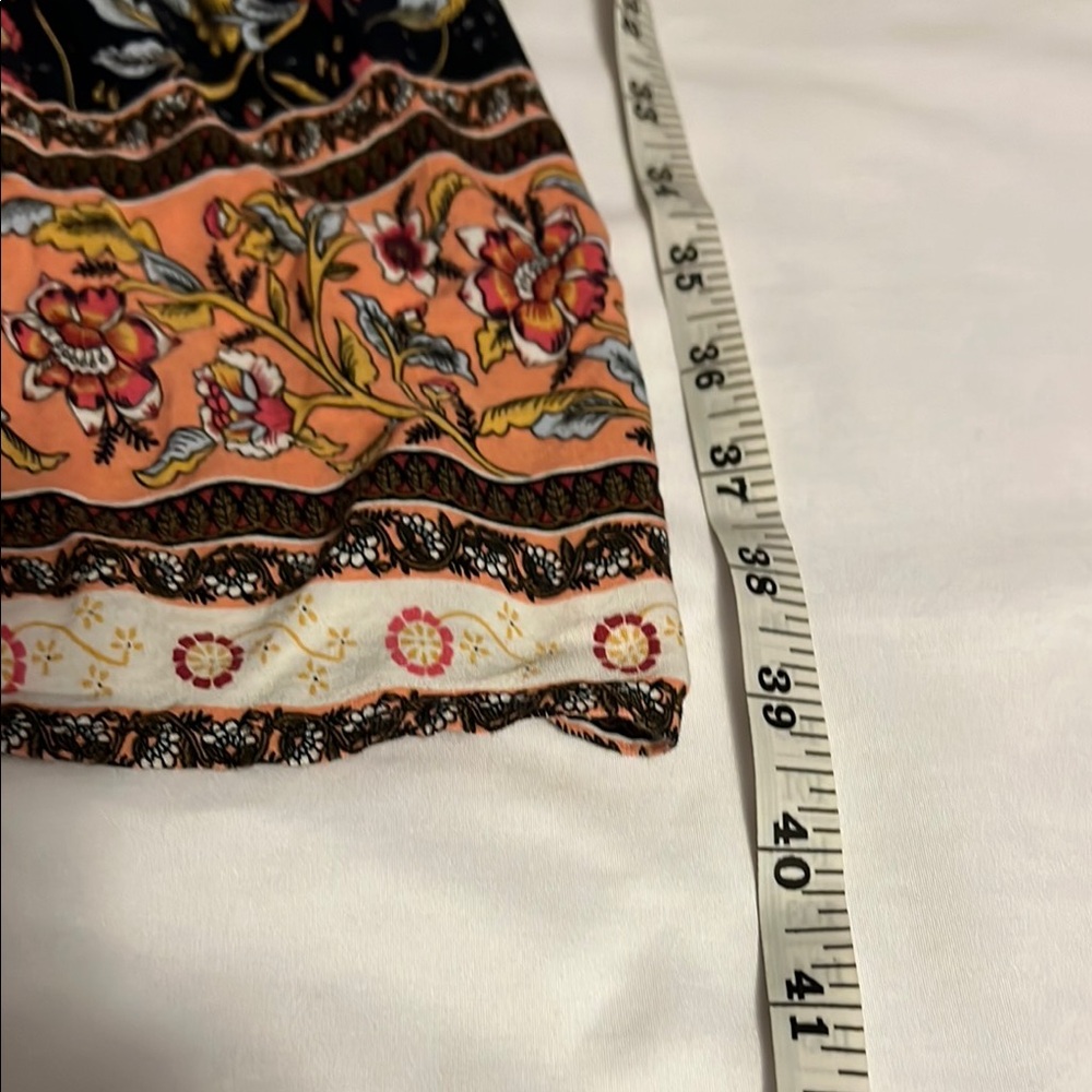 Pinup Fashion Summer Maxi Dress 2X Floral red black Boho Pockets EUC Cottagecore - Picture 6 of 7